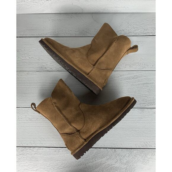 UGG Women's US Size 7 Alida Slouch Brown Chestnut Leather Suede Unlined Boots - Picture 11 of 14